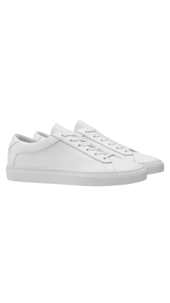 Koio Capri Sneaker in Triple White Mens Style Inspiration 2024