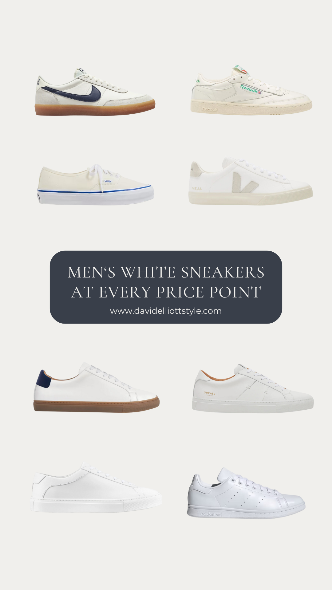 Men's White Sneakers at Every Price Point